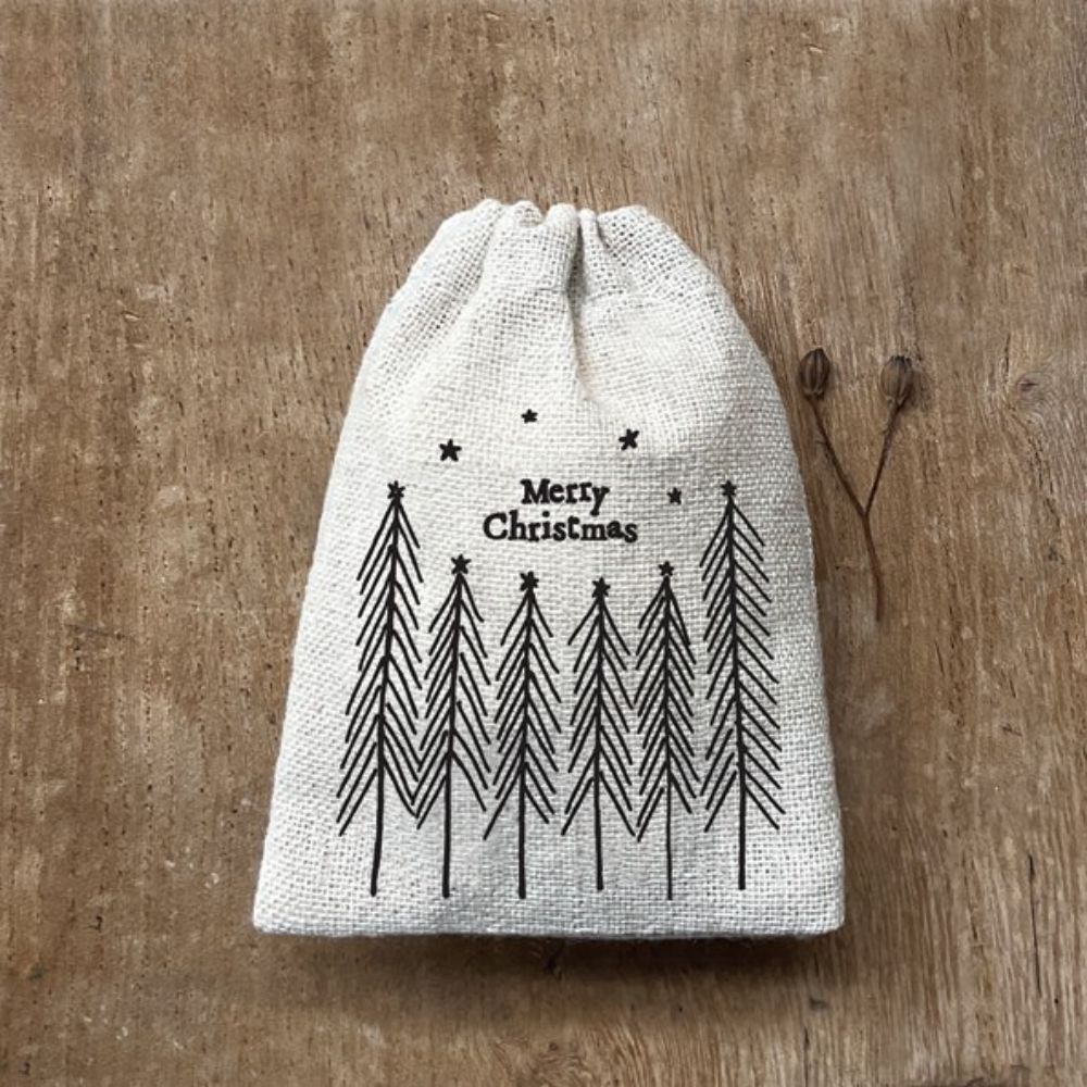 Merry Christmas Small Drawstring Bag
