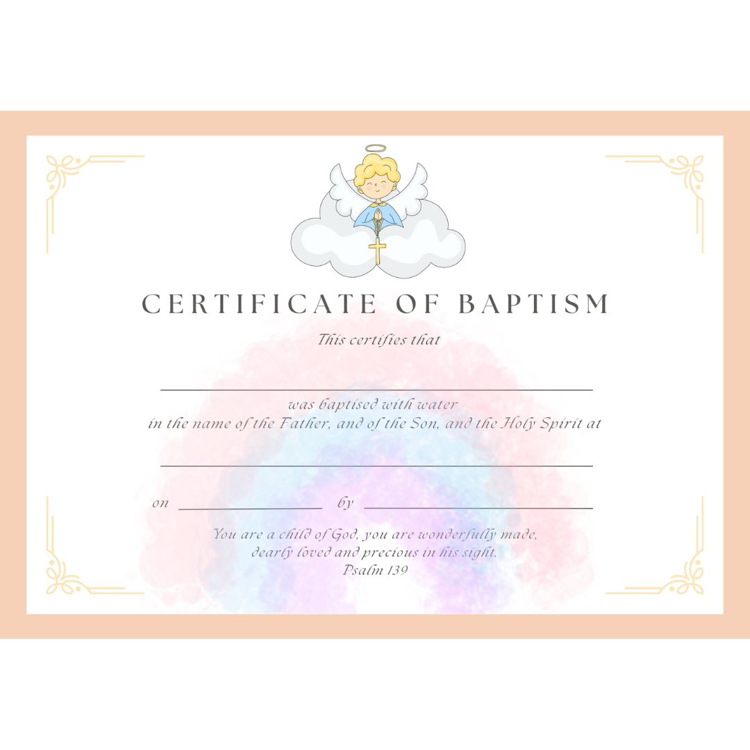 Free Printable Christening Certificates