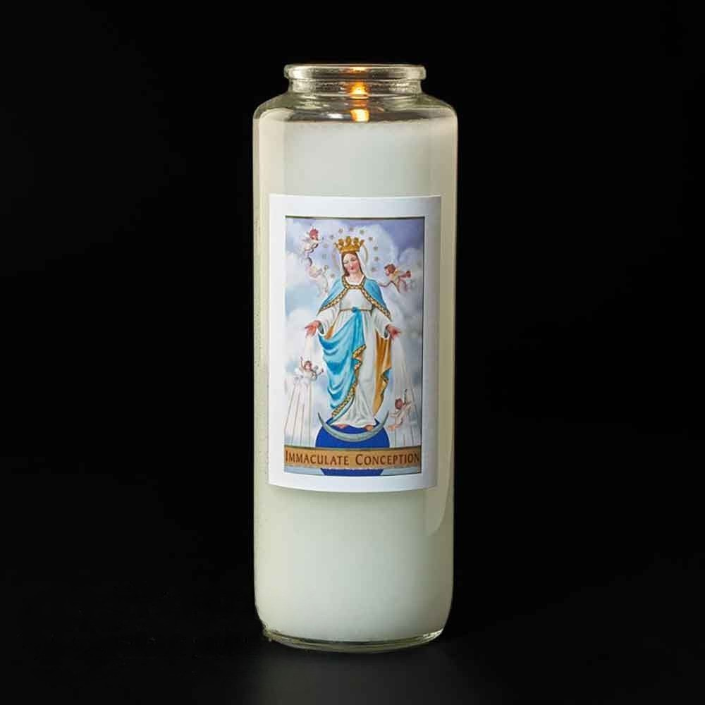 6 Day Immaculate Conception Glass Devotional Light
