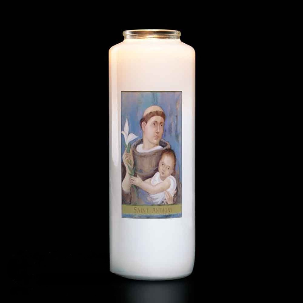 6 Day Saint Anthony Glass Devotional Light