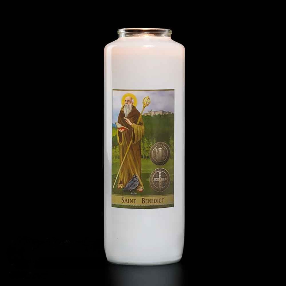 6 Day Saint Benedict Glass Devotional Light
