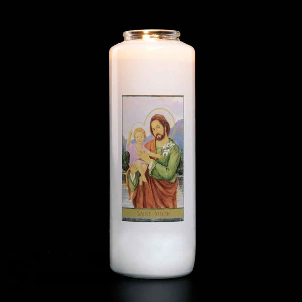 6 Day Saint Joseph Glass Devotional Light