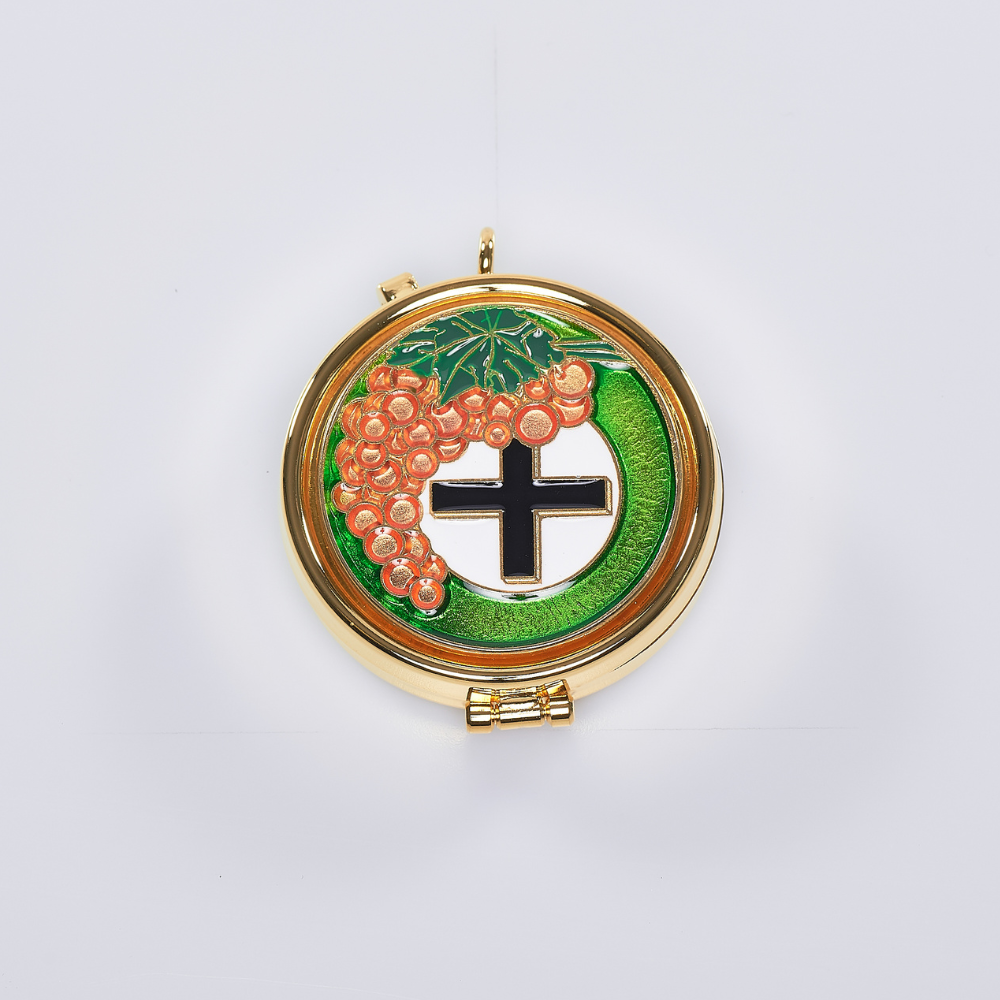 Grapes & Cross 8/15 Capacity Pyx