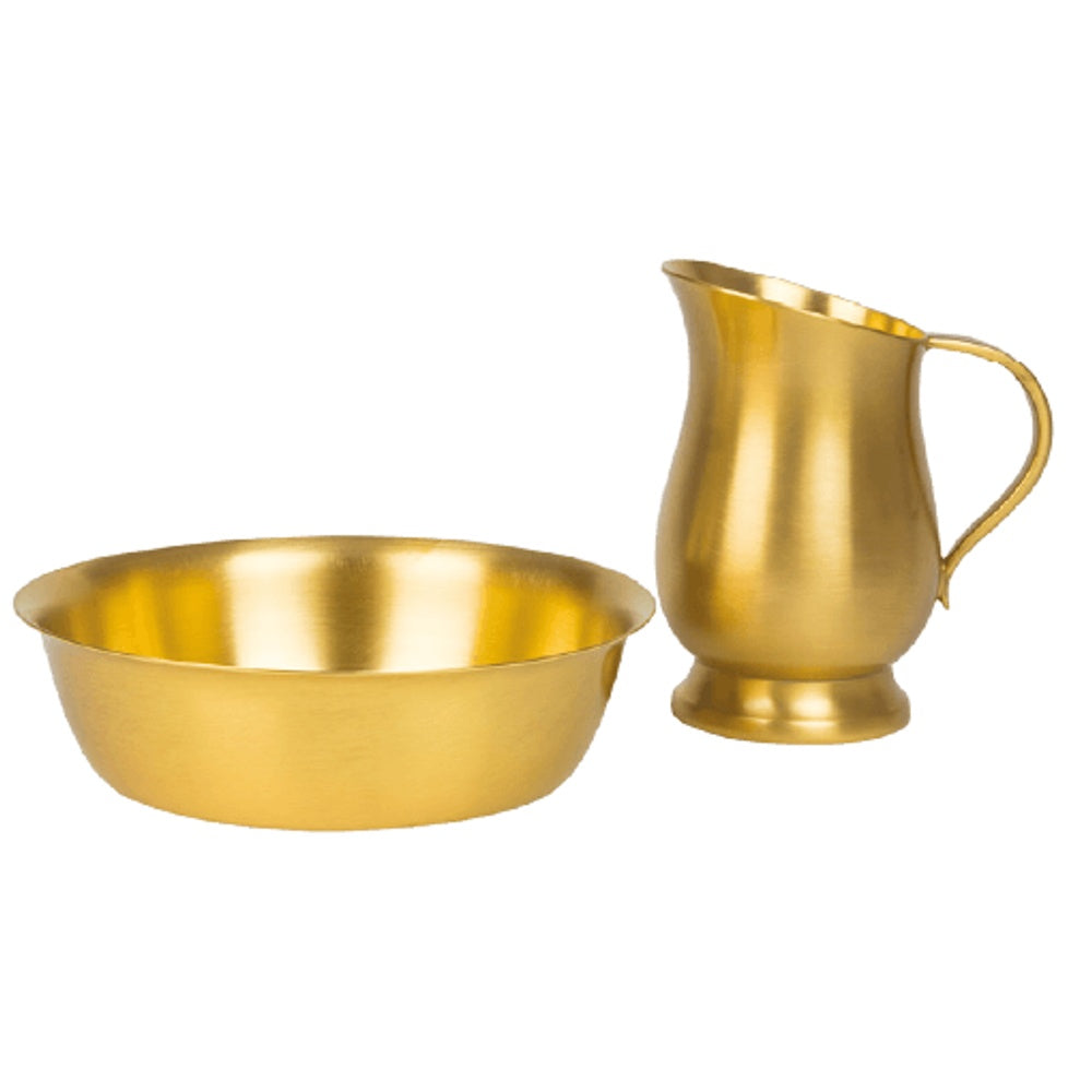 Pitcher & Bowl, Gold Plate