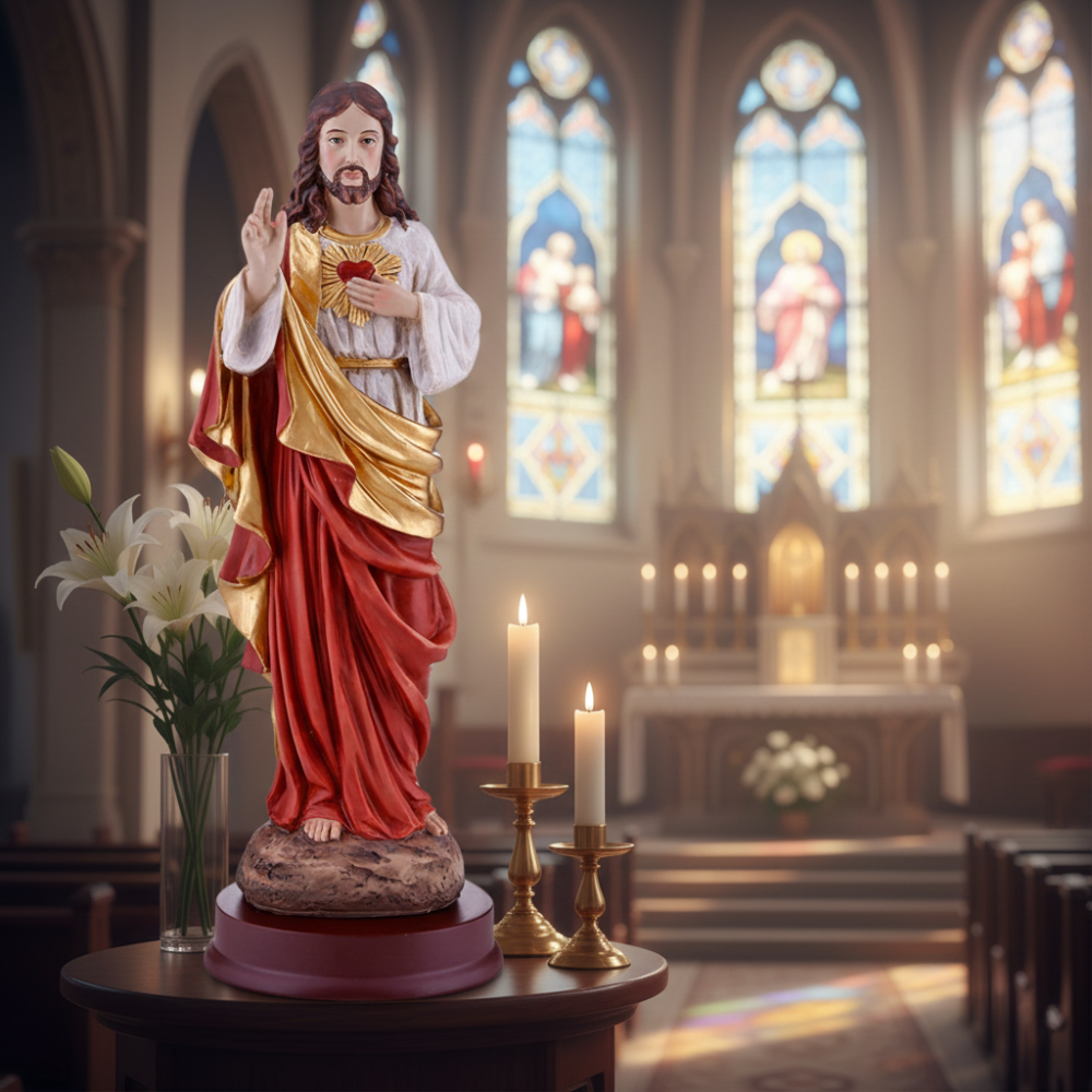 8¾" Sacred Heart Statue