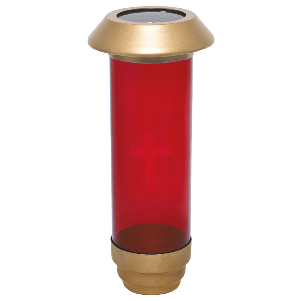 Solar - Gold w/ RED-NO Filigree W/ Stake