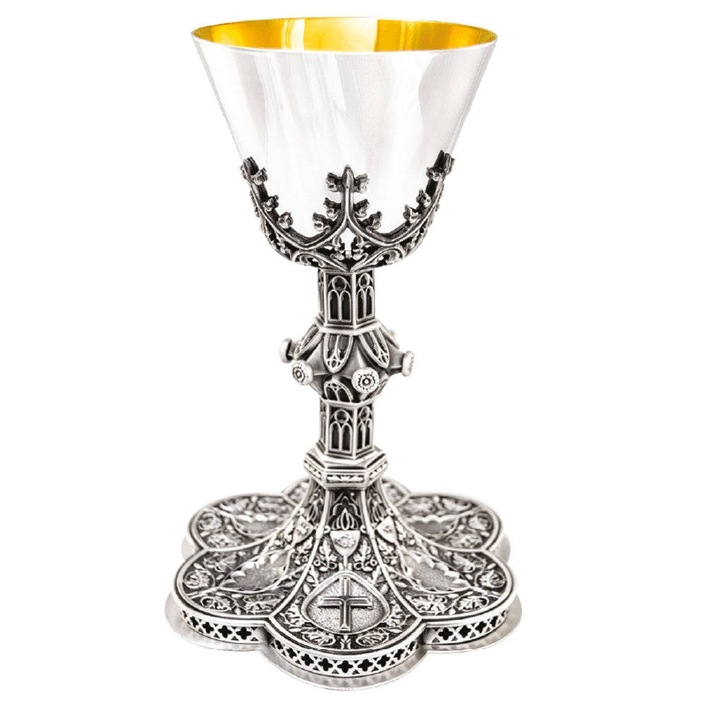 Chalice w 6 3/8 Well Paten Brite Star Finish