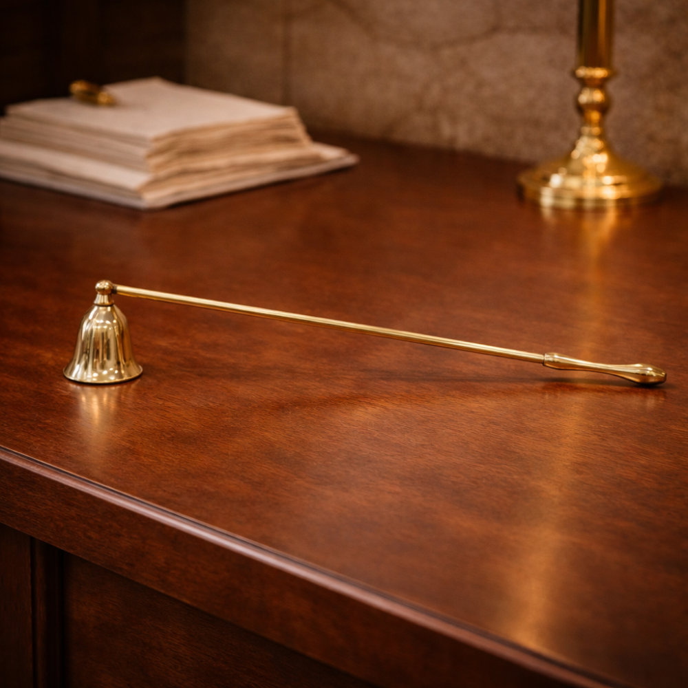 Brass Candle Snuffer with Long Handle – 14"