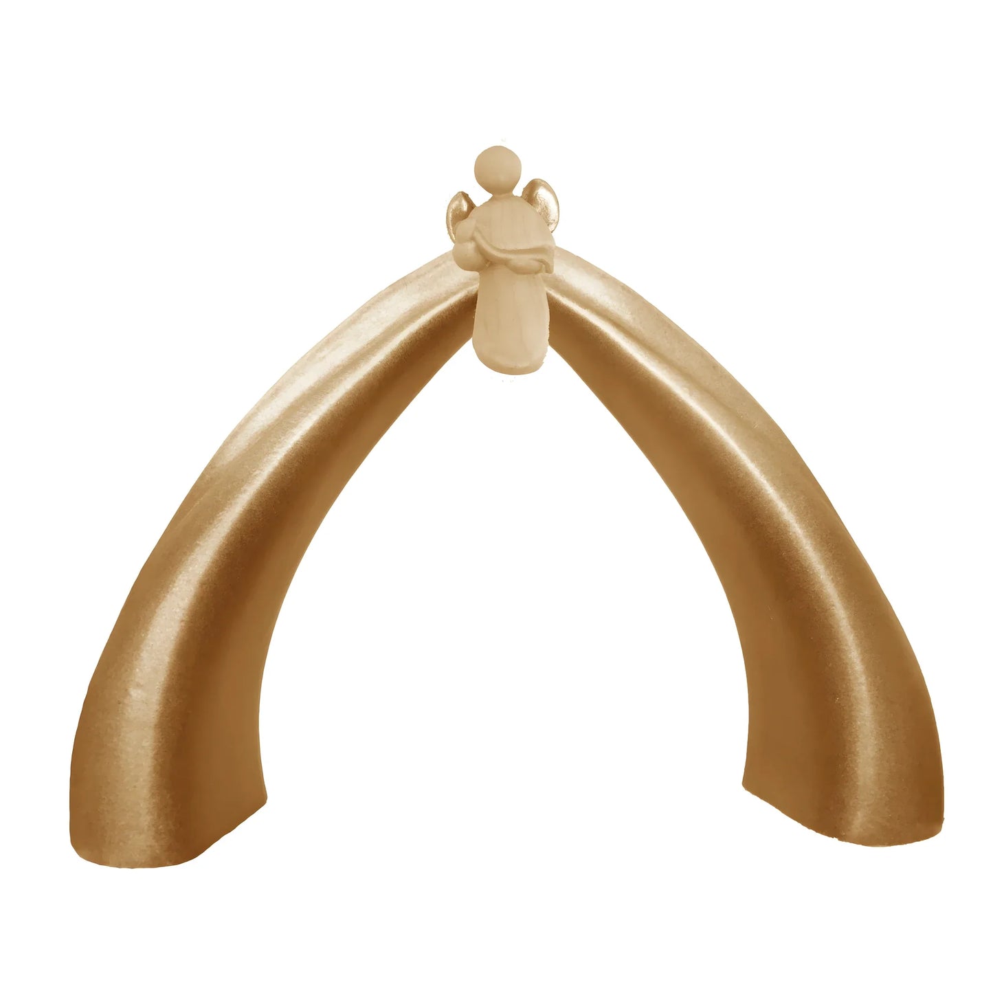 Nativity Crib with Angel - Maple Wood