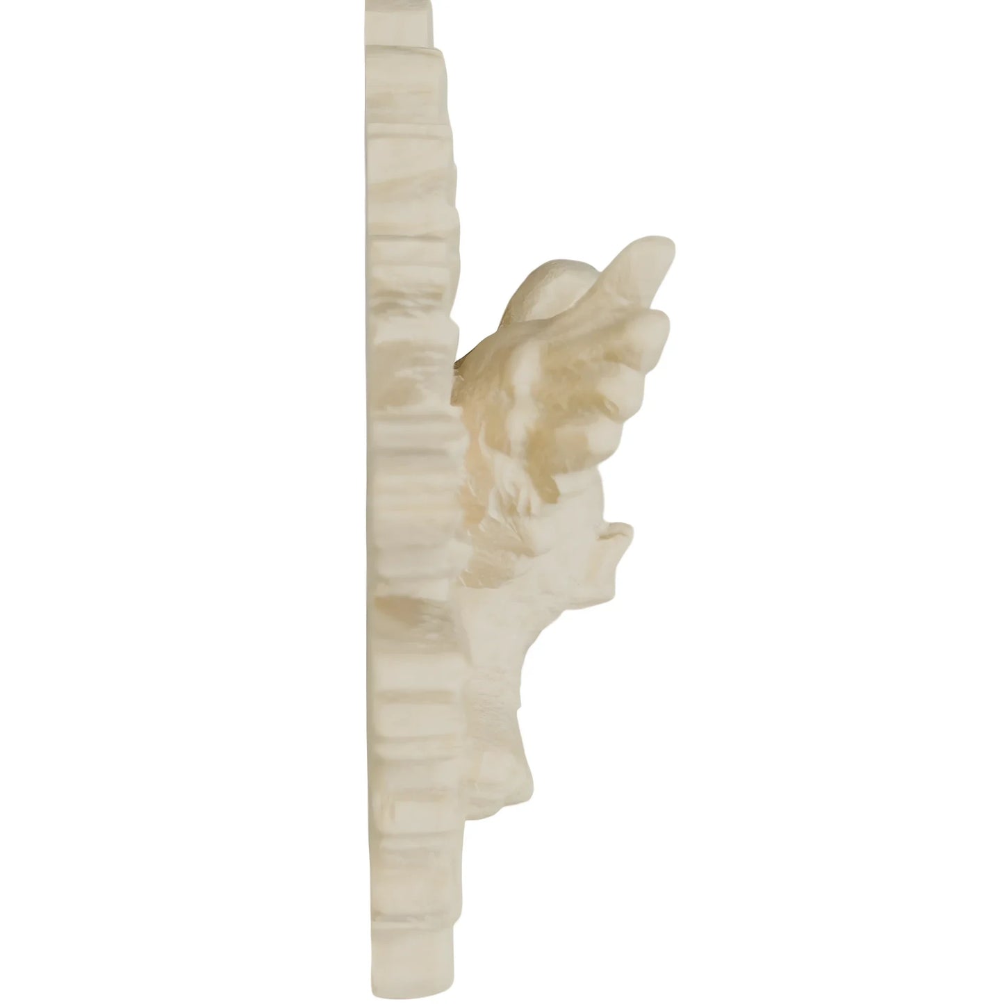 Holy Spirit Dove with Golden Halo Wooden Sculpture