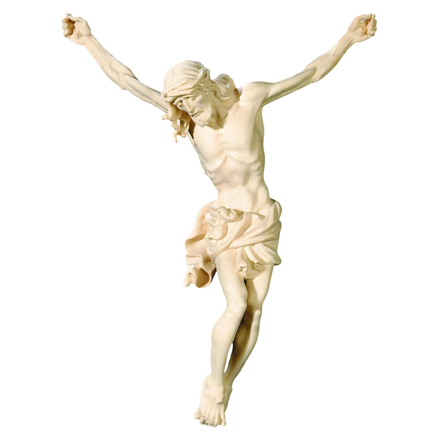 Hand Carved Baroque Corpus of Christ in Val Gardena Wood