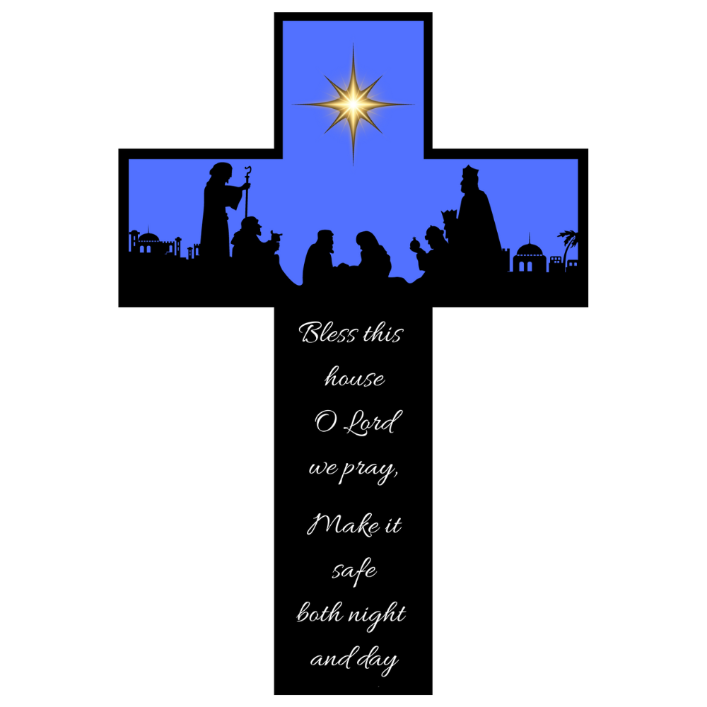 3" x 12" Home Christmas Candle with Nativity Scene