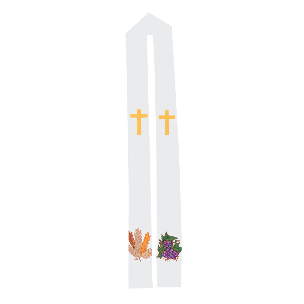 Fair Trade Communion Overlay Stole - White