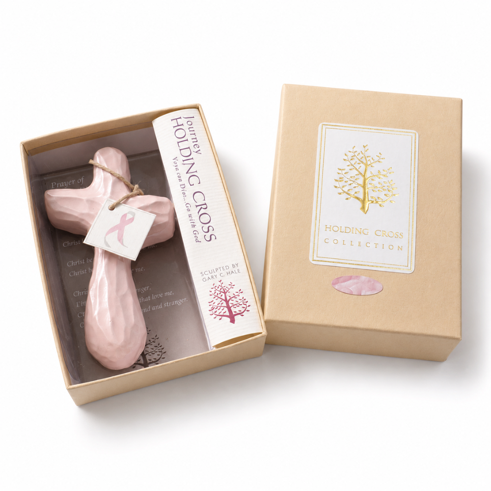 Breast Cancer Journey Holding Cross
