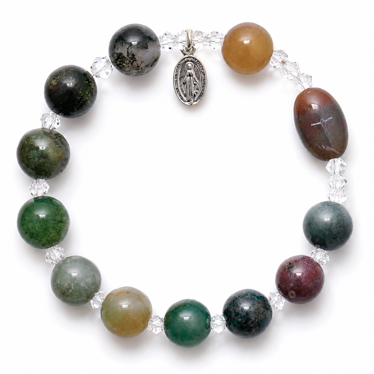 Multicolour Onyx Rosary Bracelet