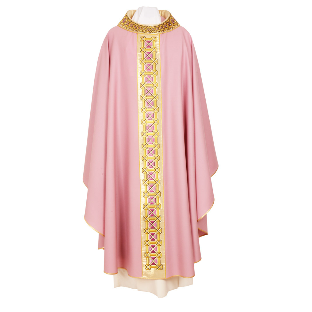 Pure Silk Geometry of Crosses Gothic Style Chasuble