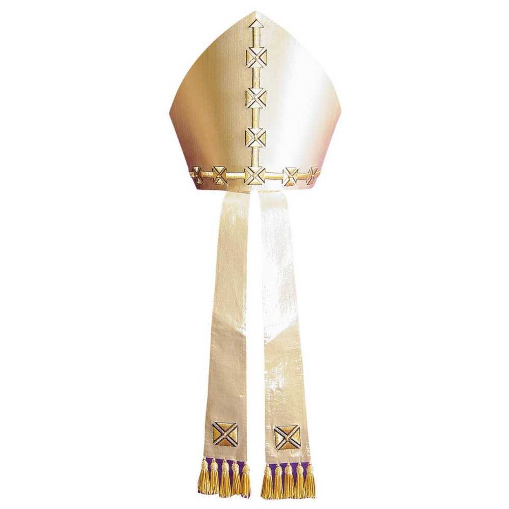 Lurex Gold Embroidered Mitre - PBM21
