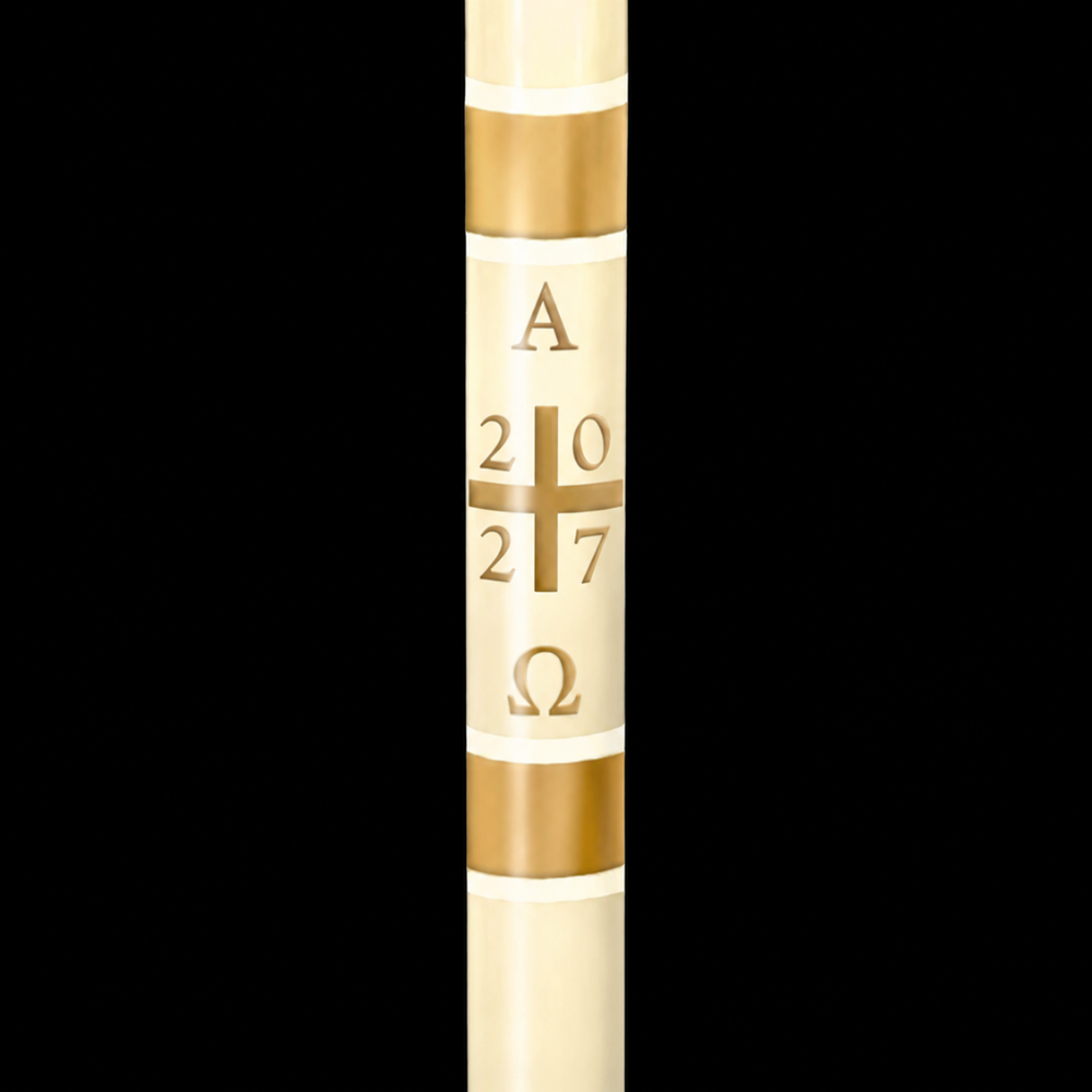 Plain Cross Paschal Candle