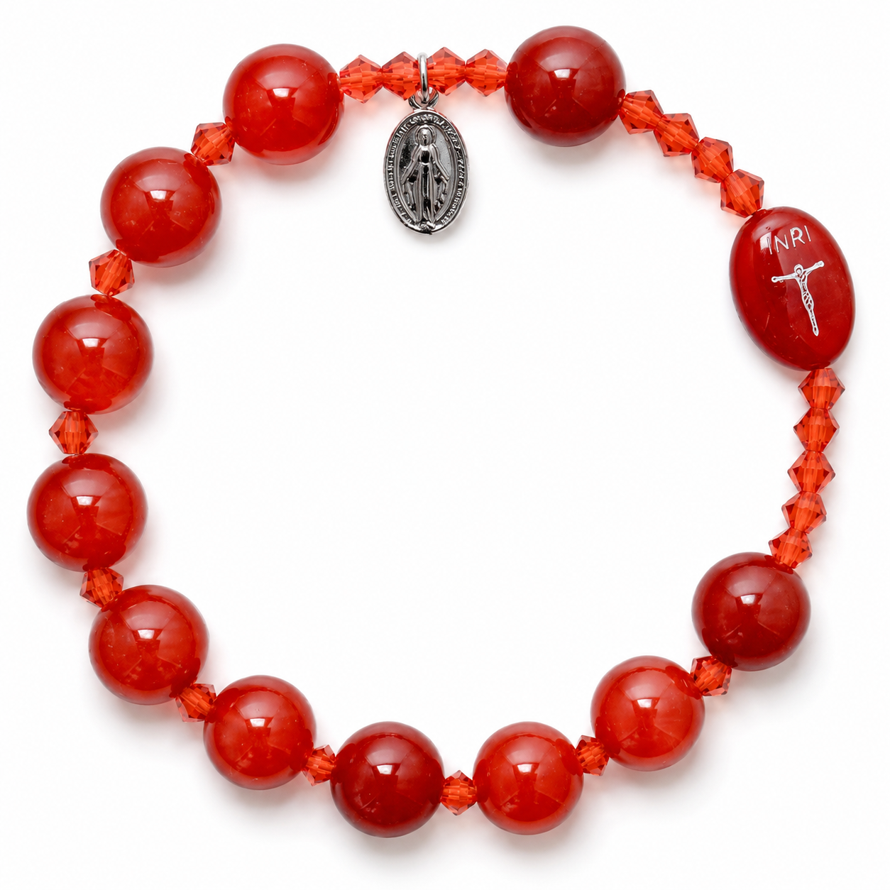 Red Onyx Rosary Bracelet