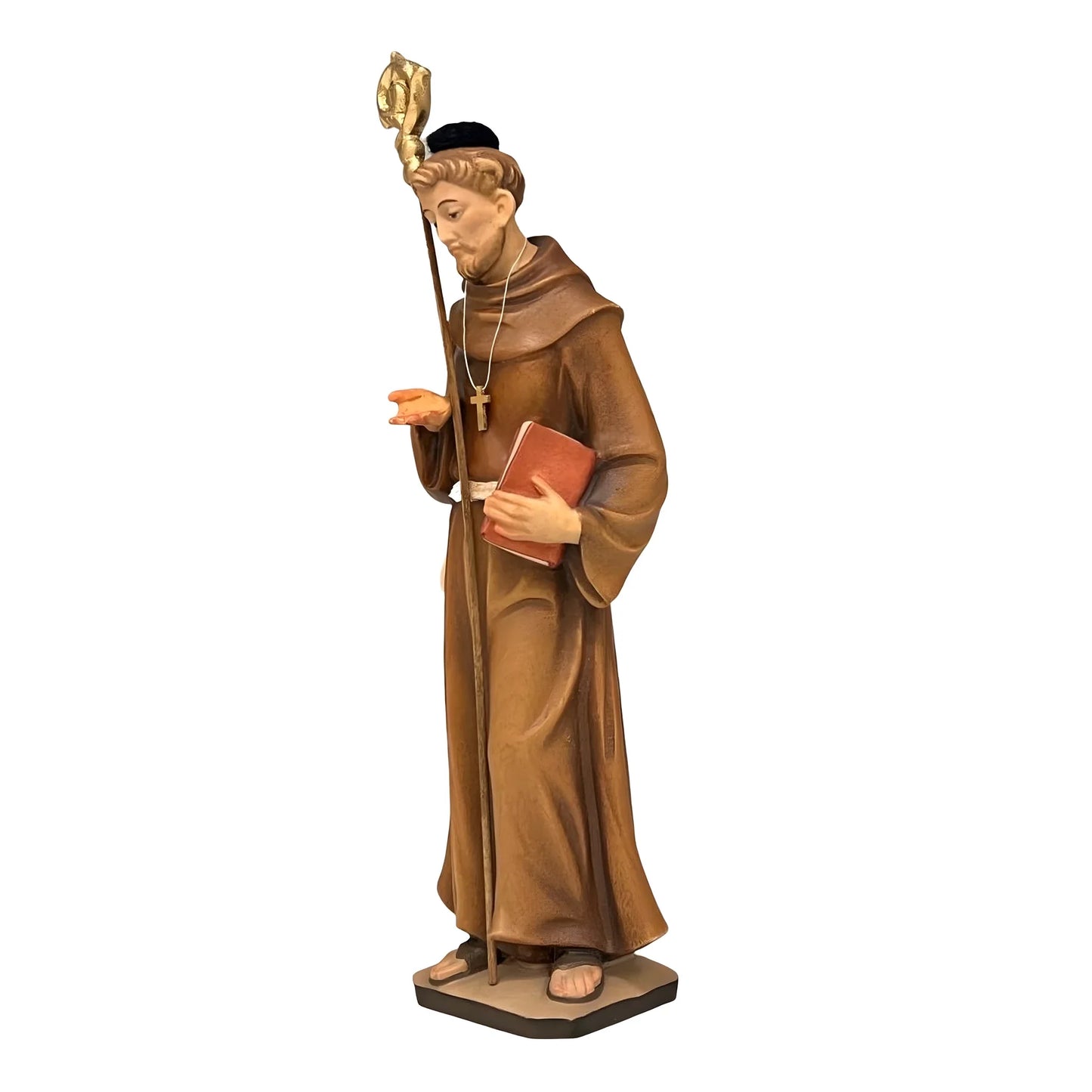 Sculpture of Saint Bernard of Tiron in Val Gardena Wood