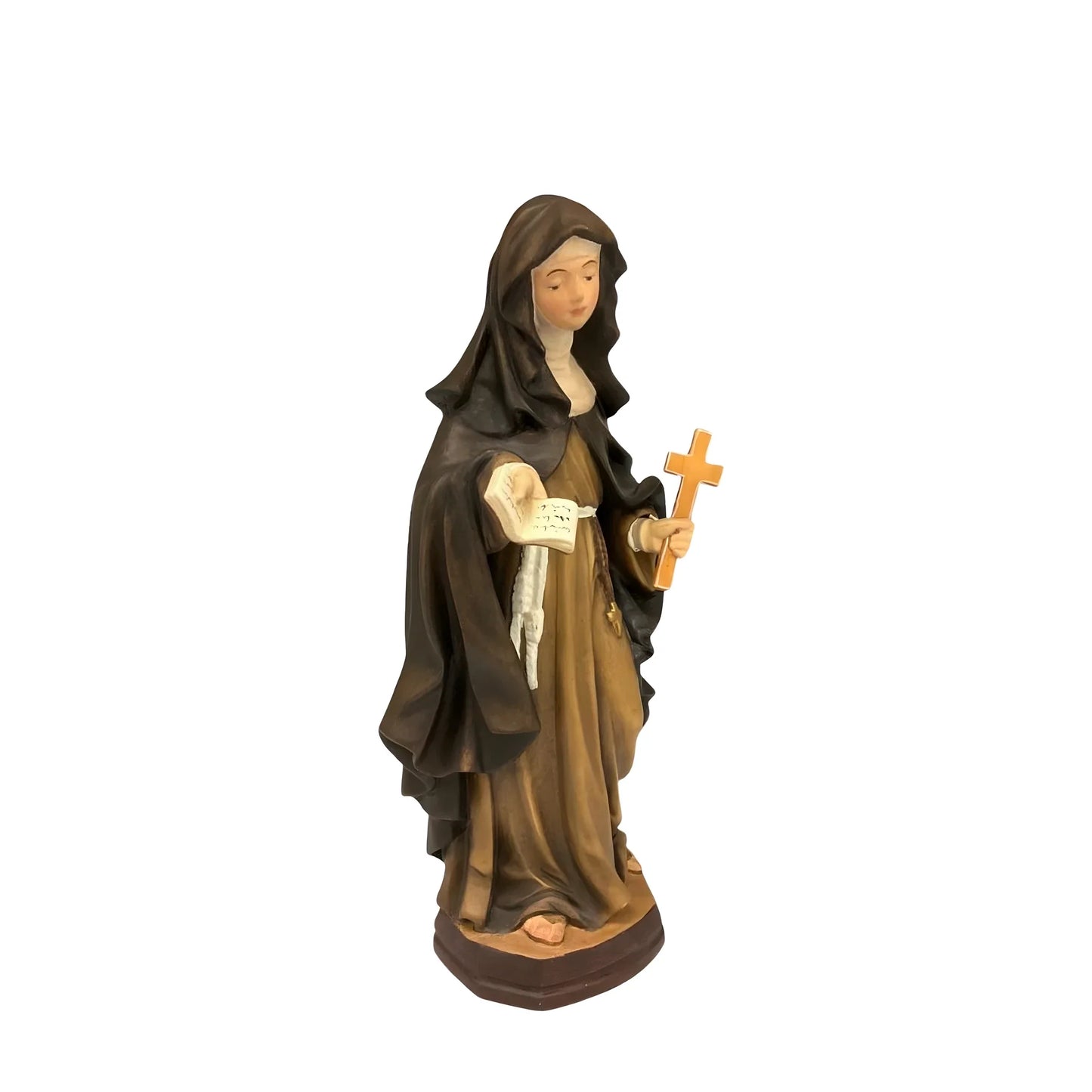 Sculpture of Saint Louise de Marillac in Val Gardena Wood