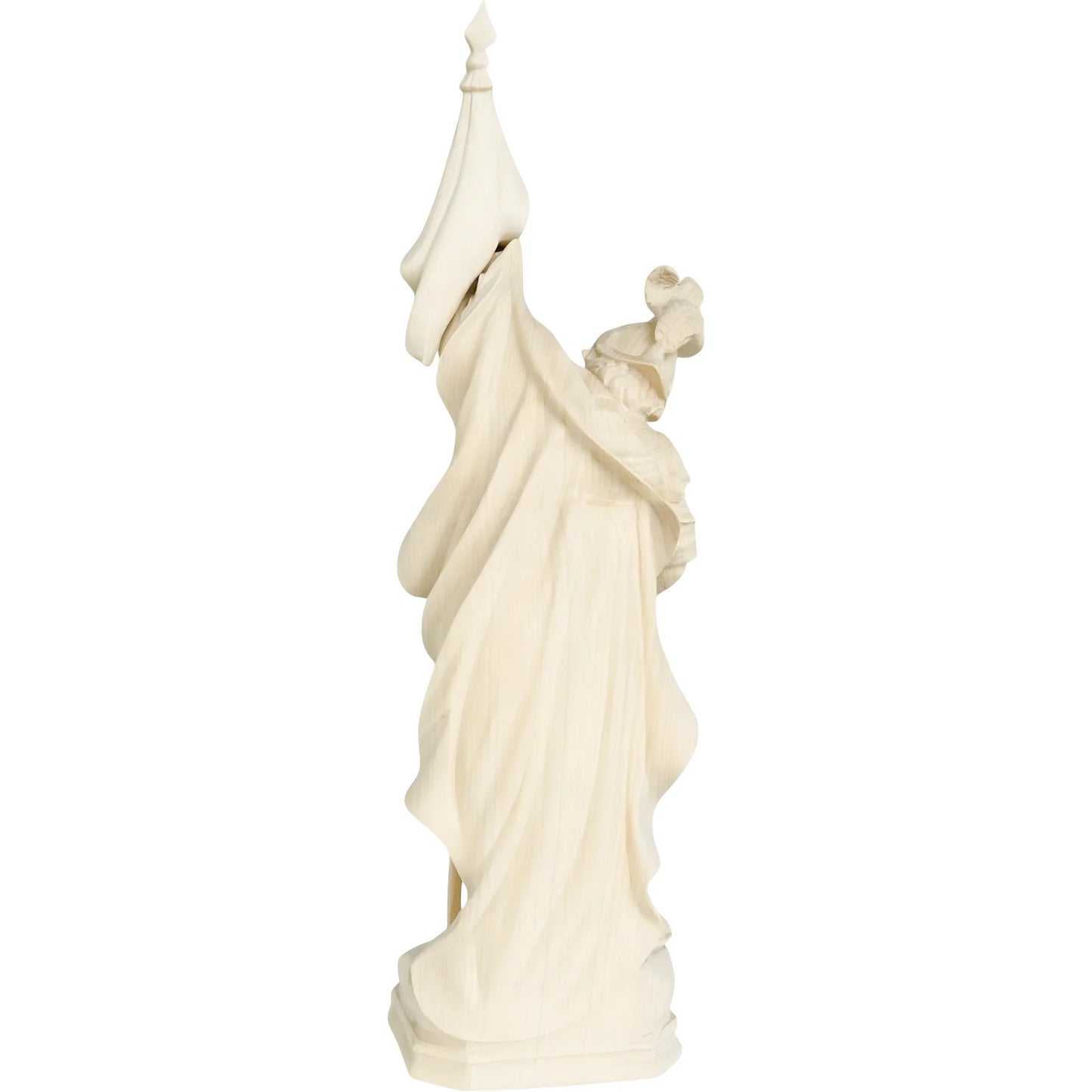 Hand-Carved Wooden Saint Florian Statue from Val Gardena