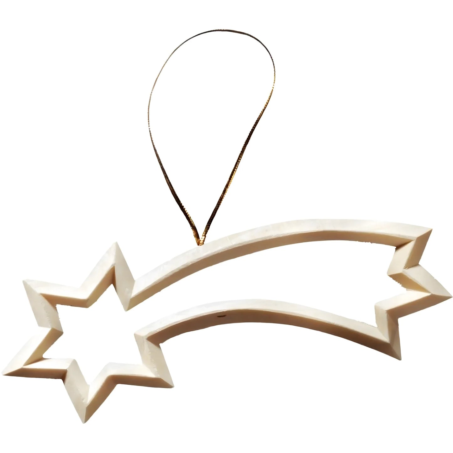 Hanging Christmas Star - Natural Wood
