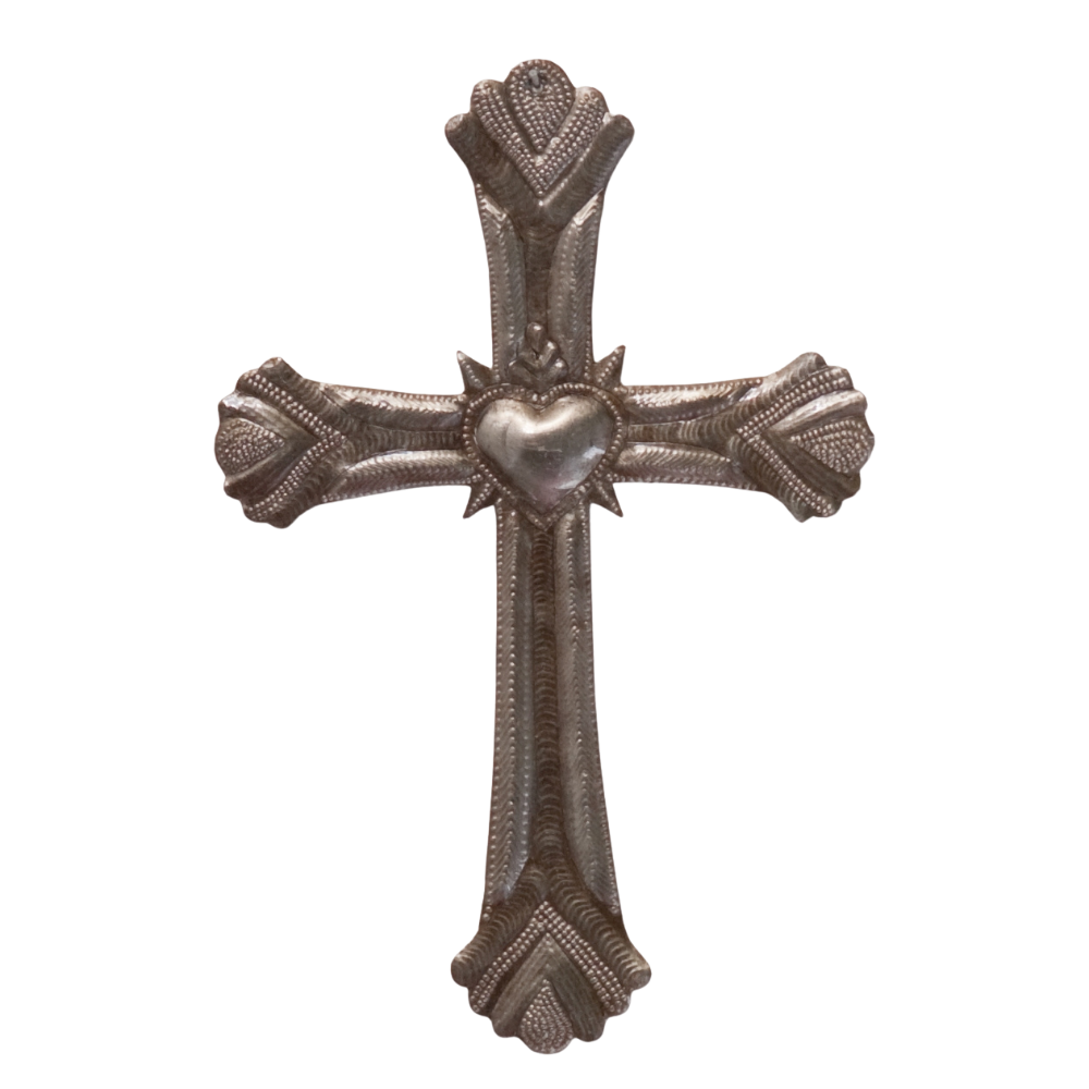 Metal Hammered Cross - D