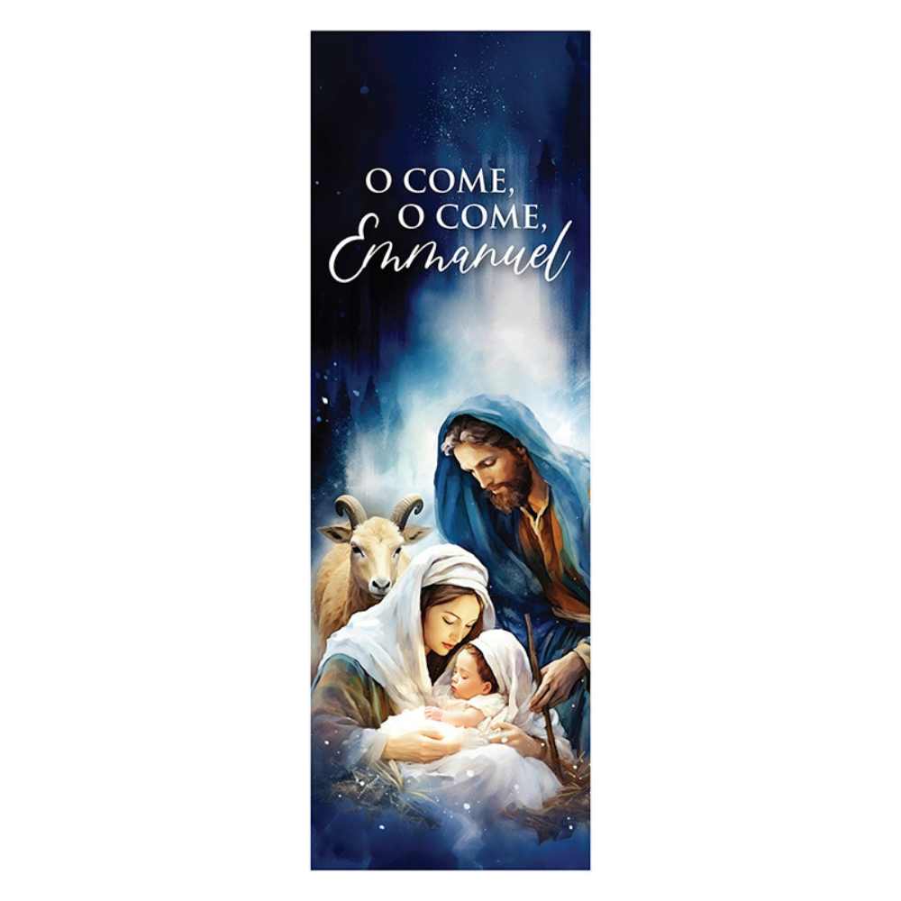 Watercolour O Come, O Come, Emmanuel Banner