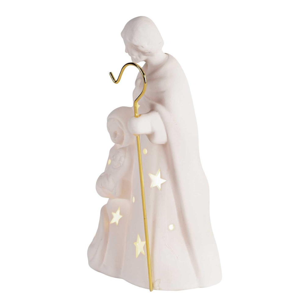 LED Light Up Holy Family with Staff