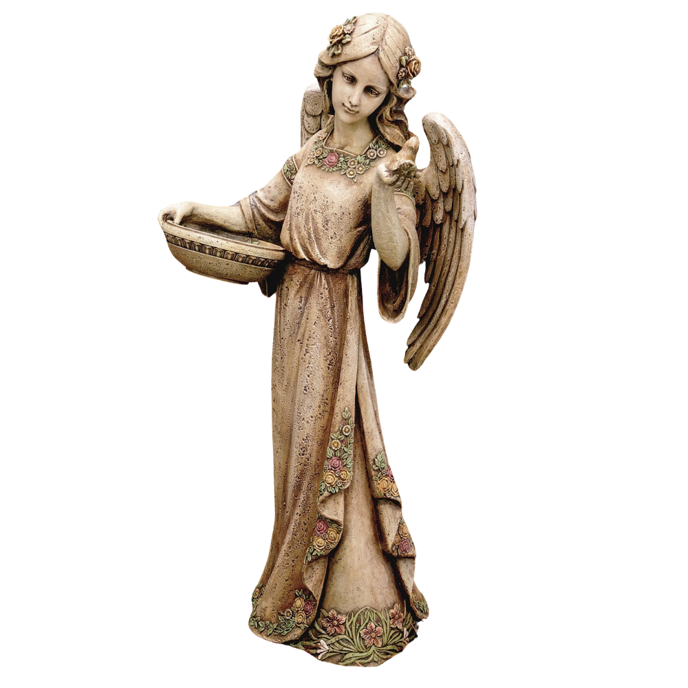 Garden Stone Angel Bird Feeder