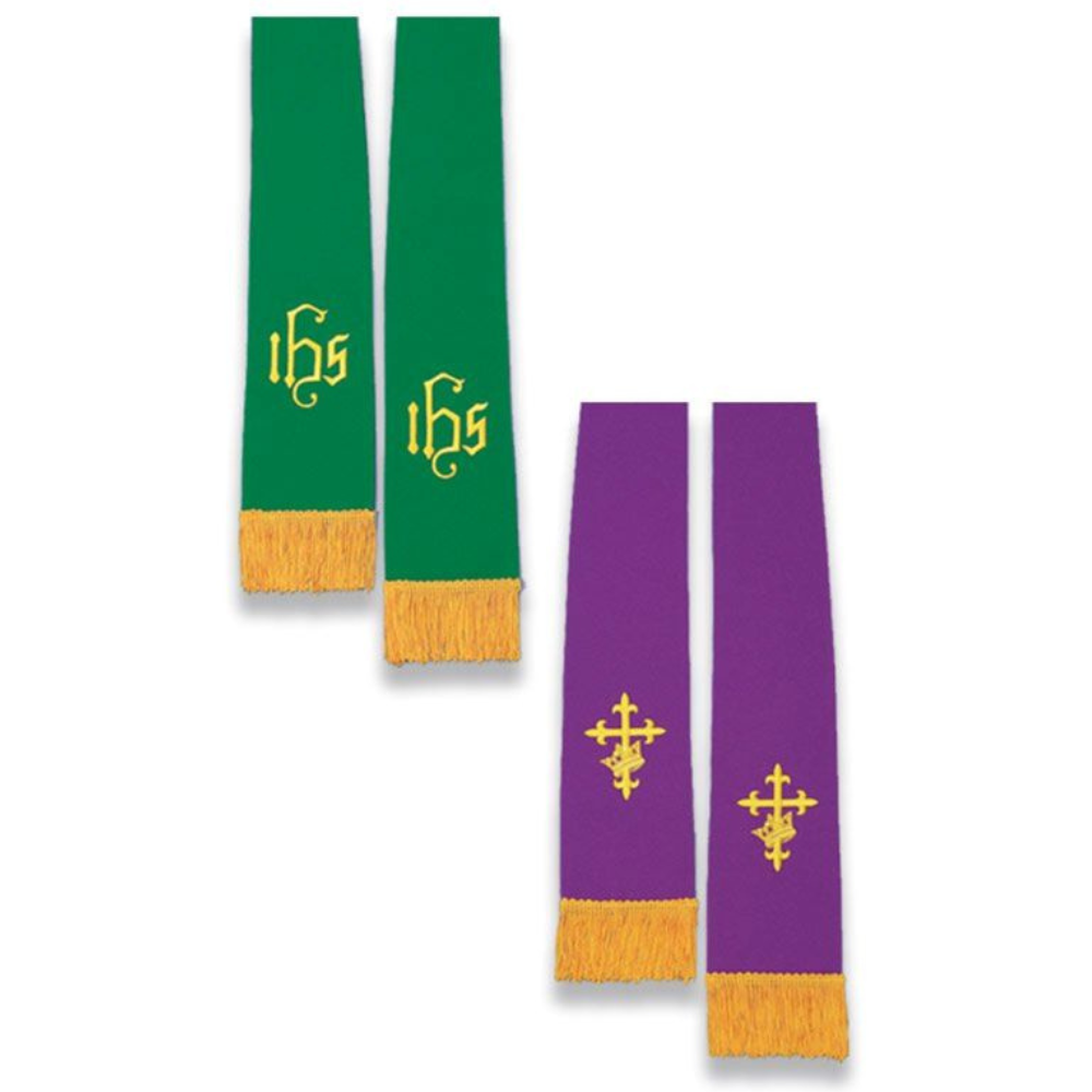 Reversible Stole: Purple & Green