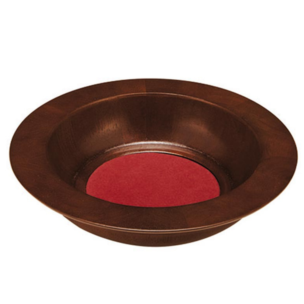 Walnut Stain Wood Offering Plate