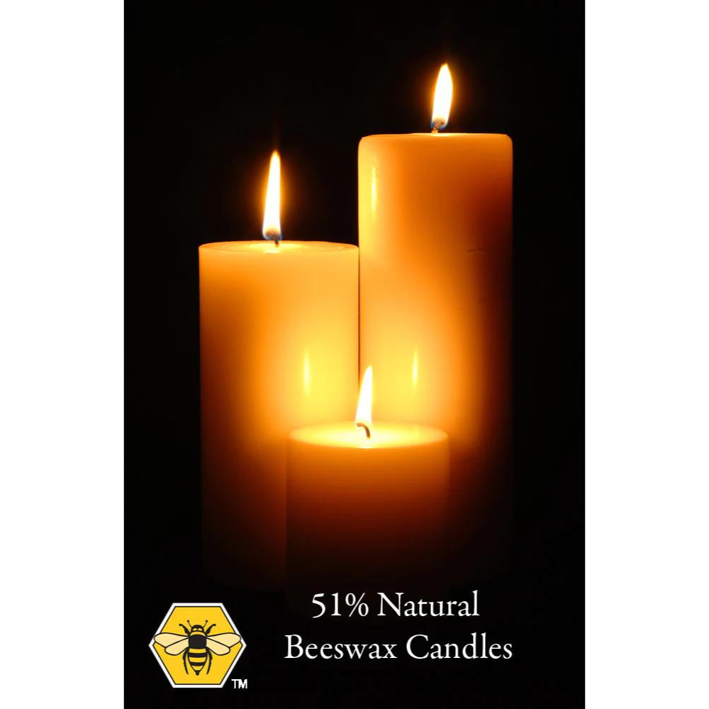 7/8" Diameter Cathedral Brand 51 Beeswax Candles F.A. Dumont