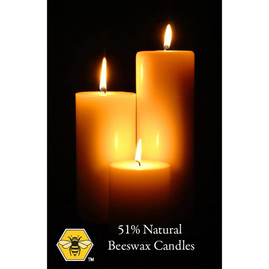 7/8" Diameter 51% Beeswax Candles