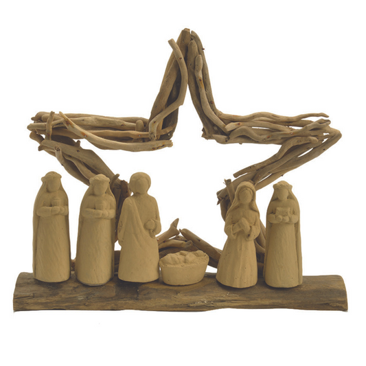 Nativity Driftwood 6 Piece Nativity Set
