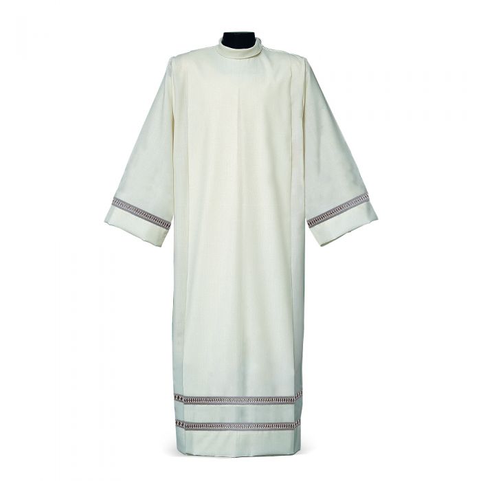 Gigliuccio Alb with Double Embroidered Band