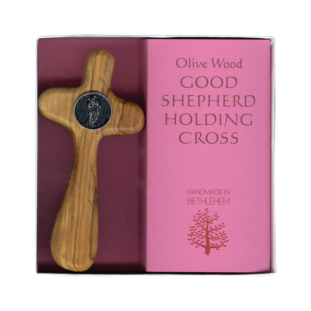 Girl's Good Shepherd Holding Cross