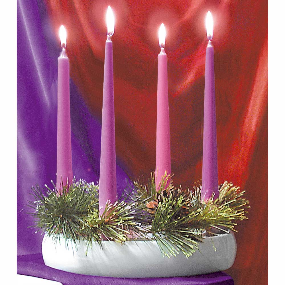 Ceramic Advent Candle Ring With Flower Well