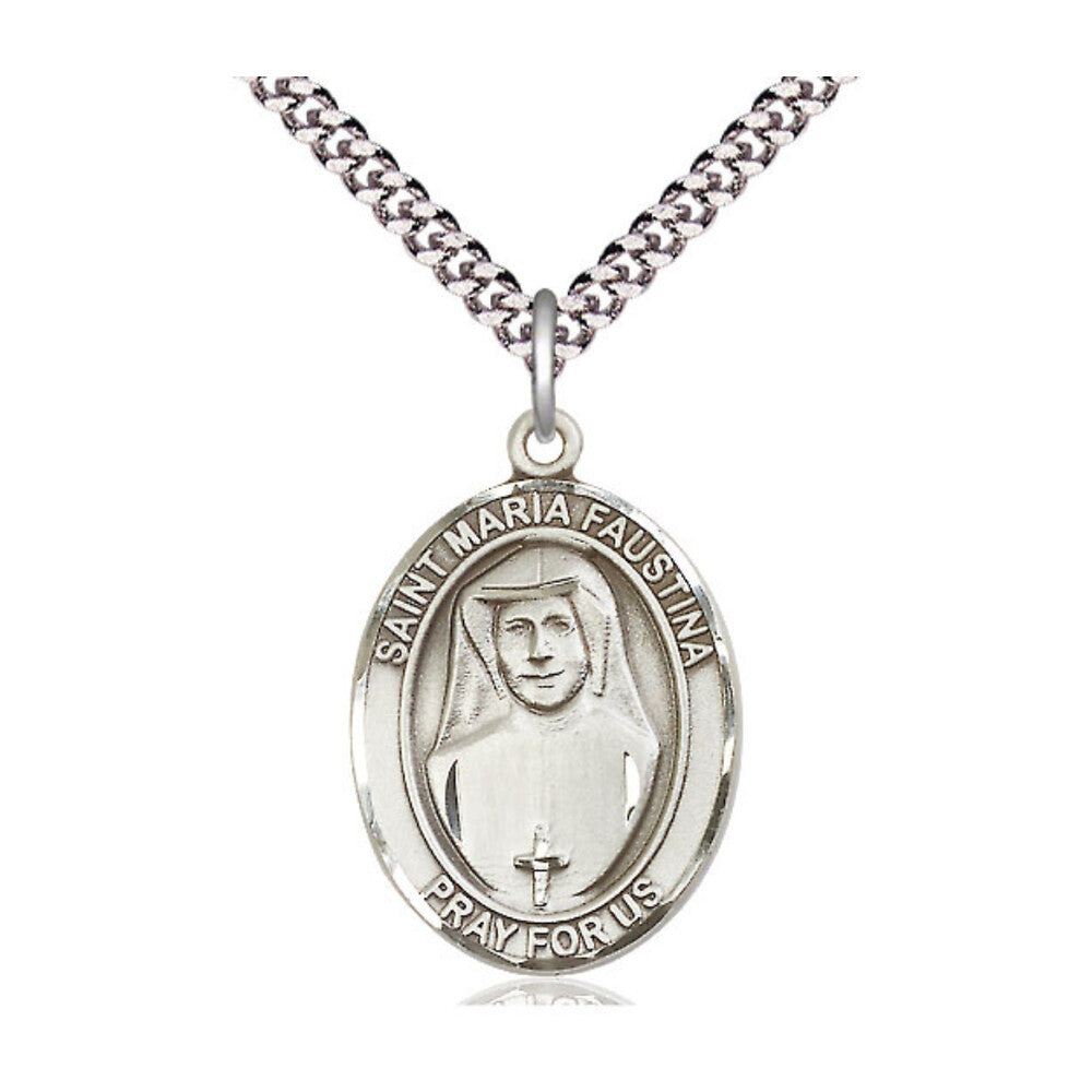 Maria Faustina Necklace And Prayer Card