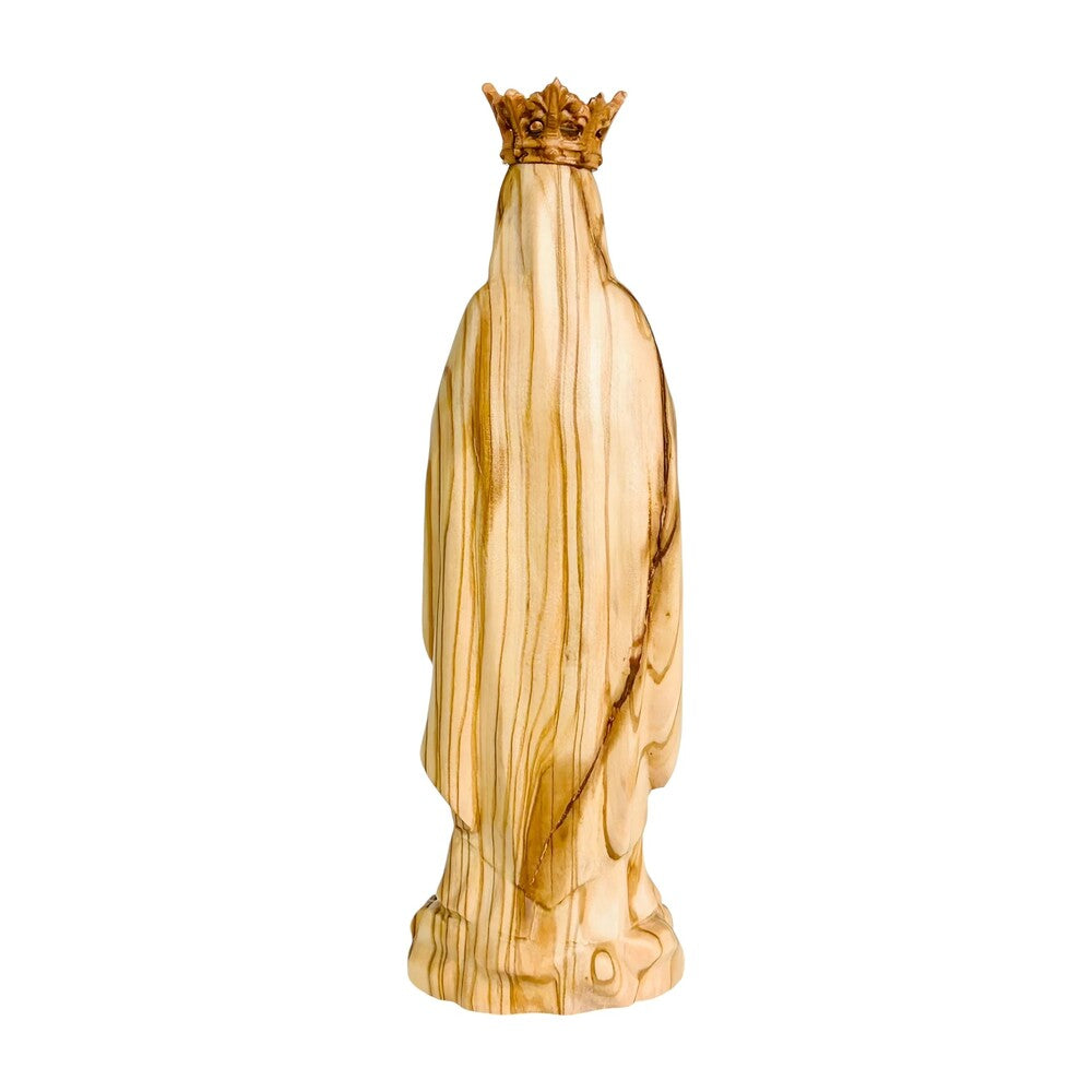 Statue Our Lady of Lourdes Immaculate Conception in Val Gardena Wood with Crown