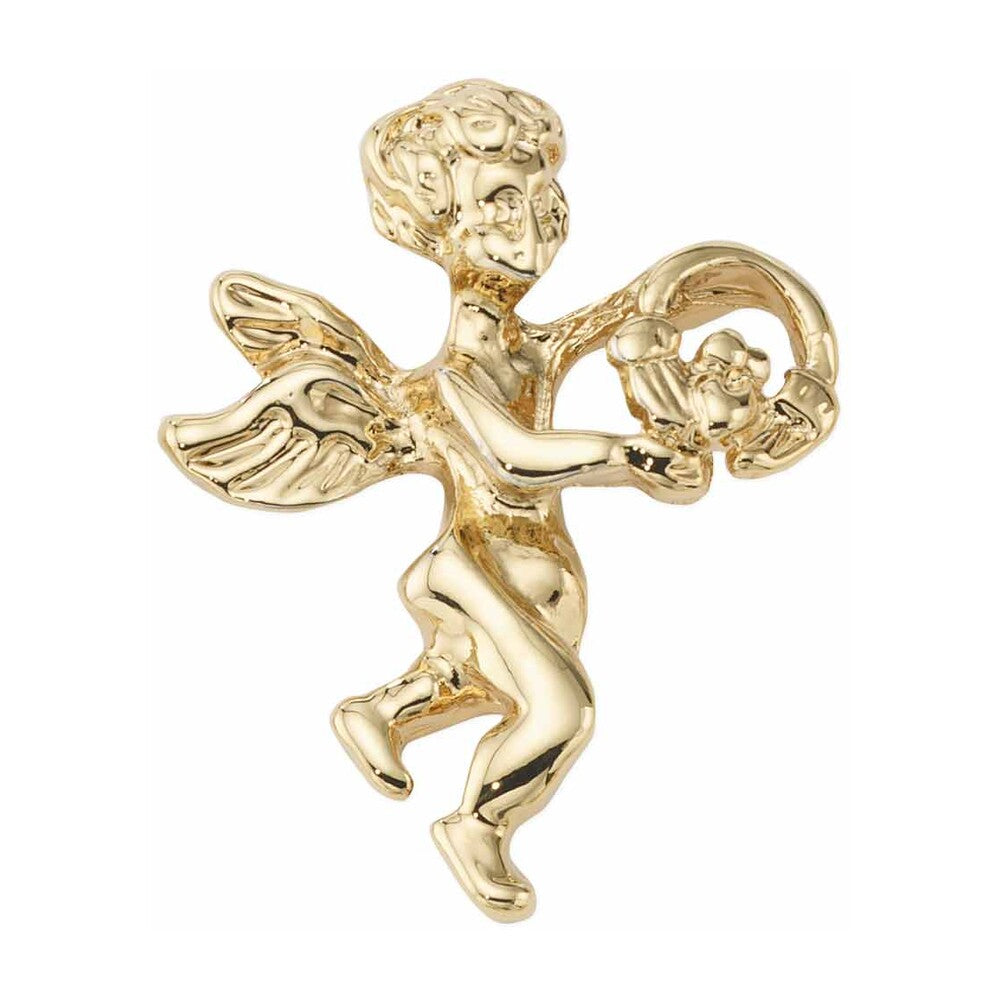 Angel with Heart in Hands Lapel Pin