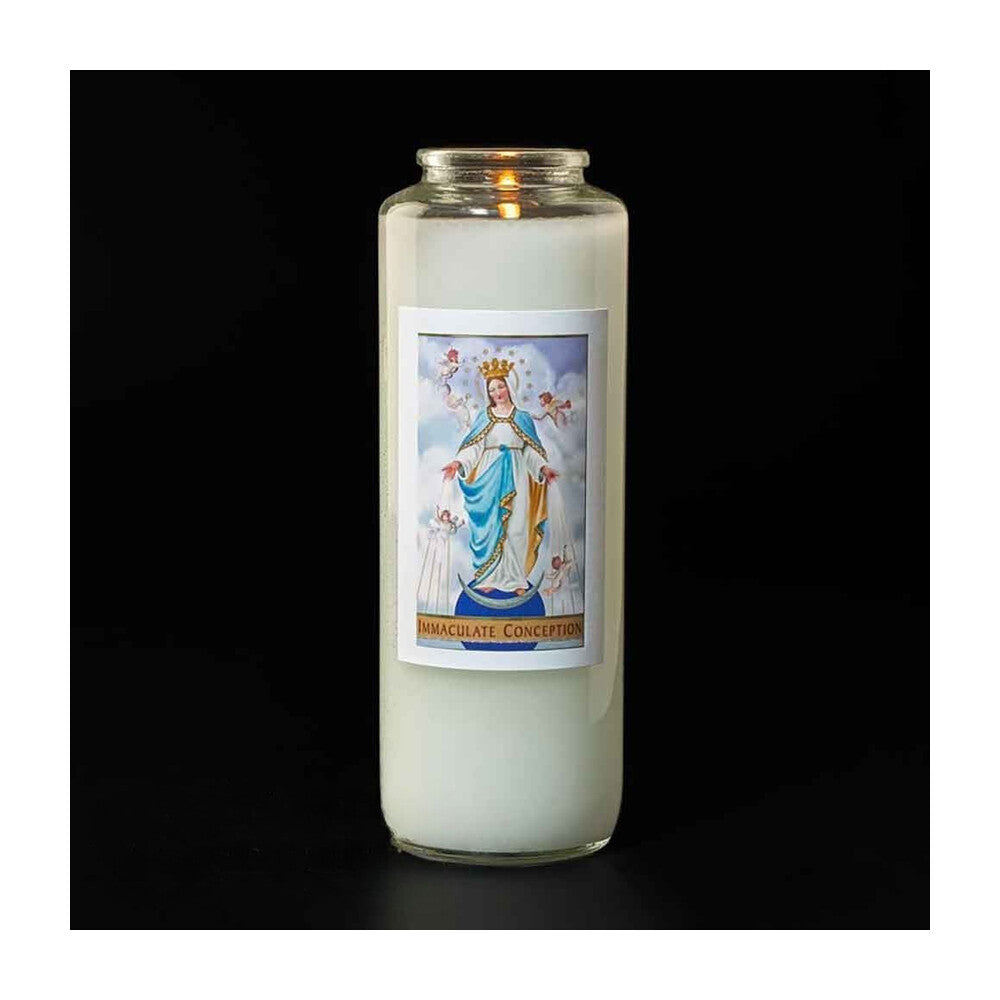 6 Day Immaculate Conception Glass Devotional Light