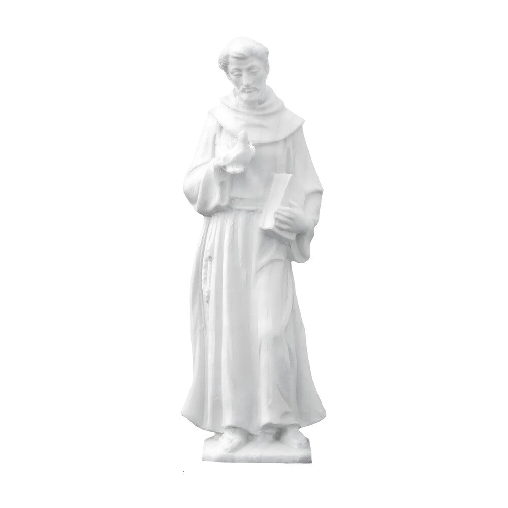 Saint Francis with Dove, Fiberglass Sculpture Val Gardena