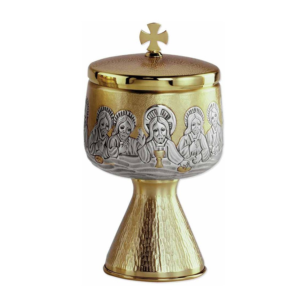 7 3/4" High Last Supper Brass Ciborium