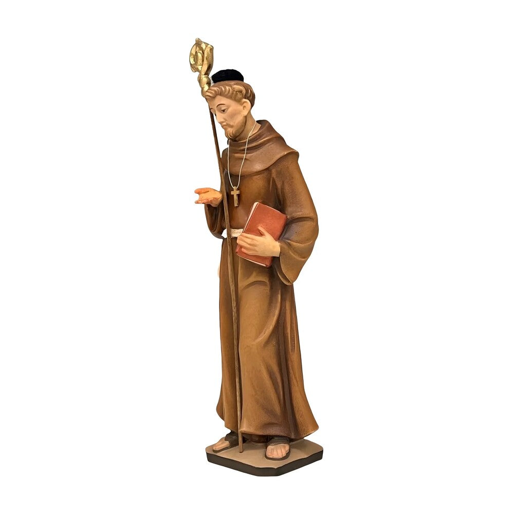 Sculpture of Saint Bernard of Tiron in Val Gardena Wood