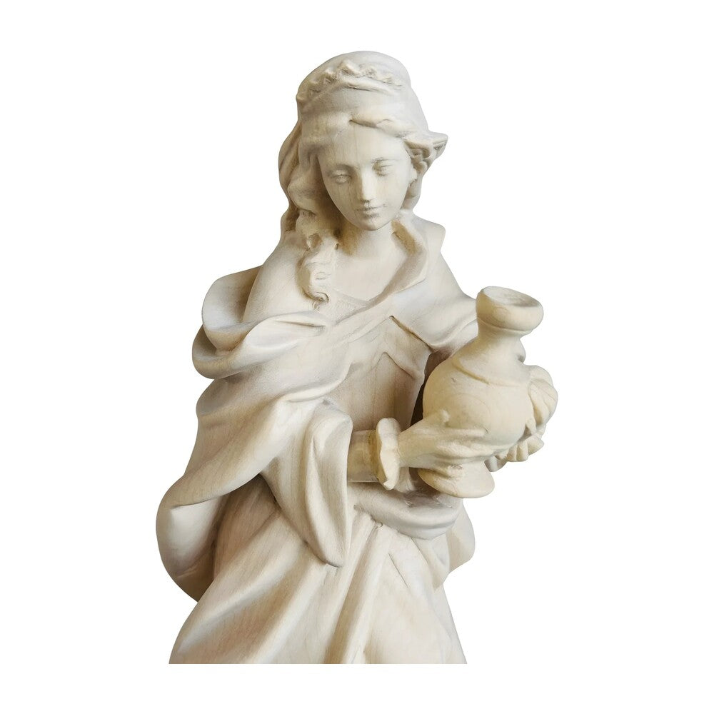 Carved Wooden Statue of Saint Mary Magdalene - Val Gardena Craftsmanship
