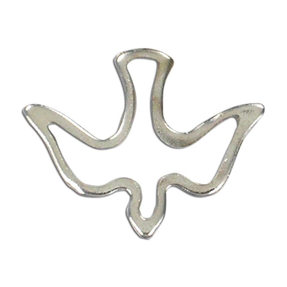 Silver Dove Outline Lapel Pin