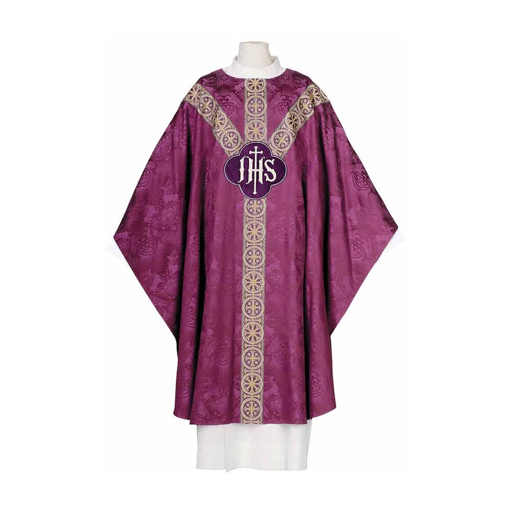 Chasuble with 'IHS' Monogram - Available in 8 Colours