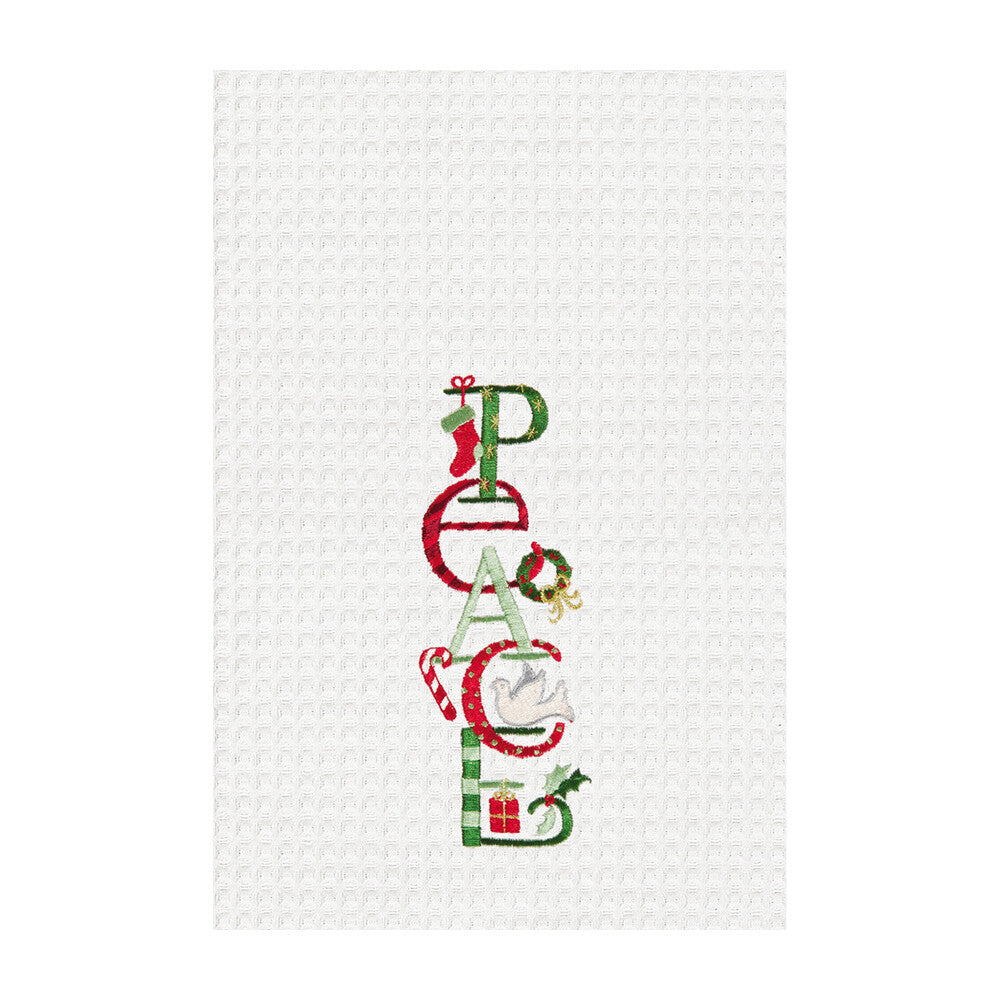 100% Cotton Christmas Peace Kitchen Towel